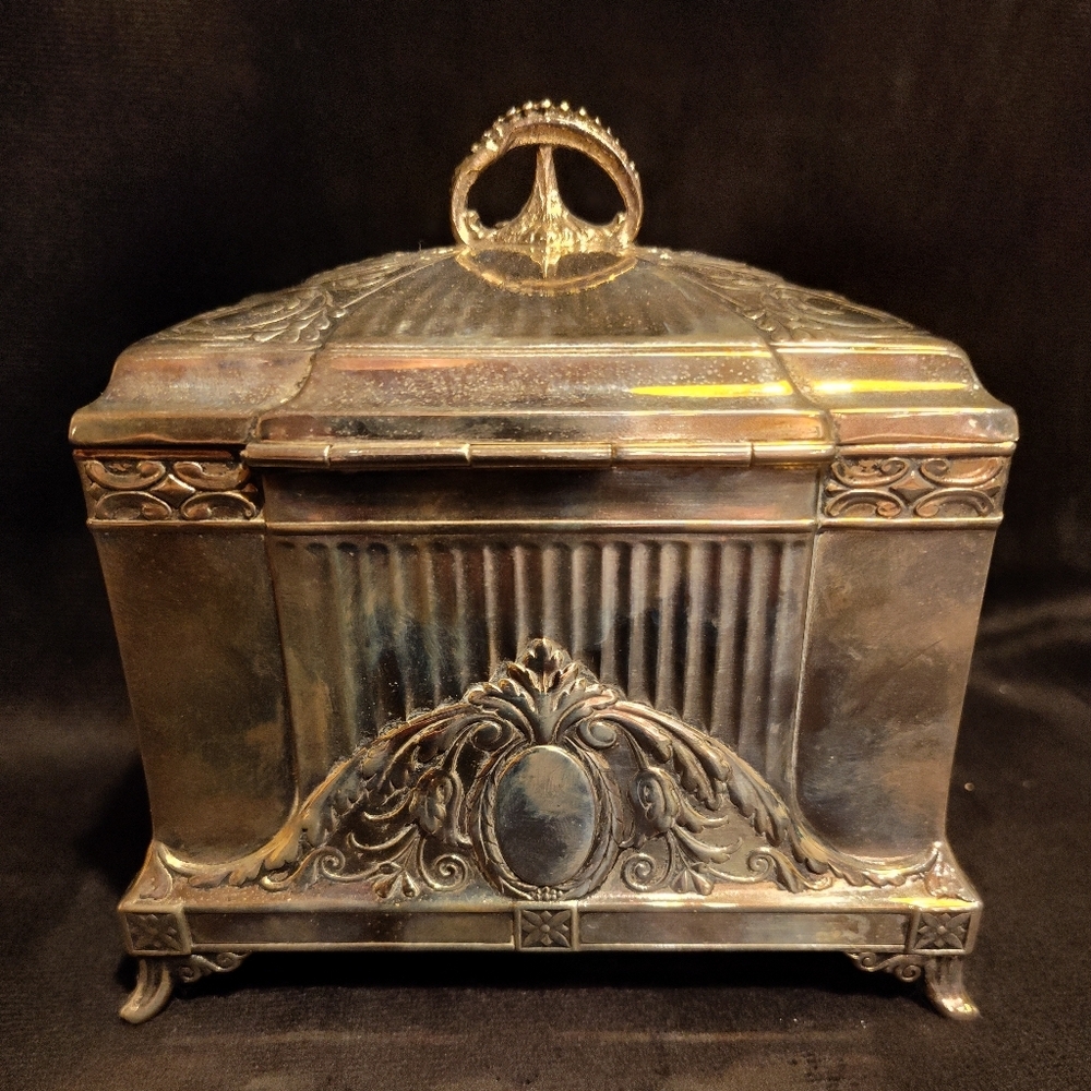 c.1900 WMF Jugendstil Secessionist Silver Plate Jewelry Casket - Picture 4 of 7